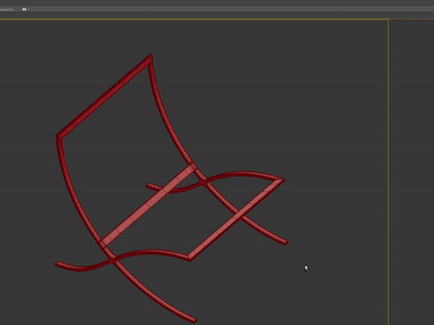 Barcelona chair 3D modeling steps